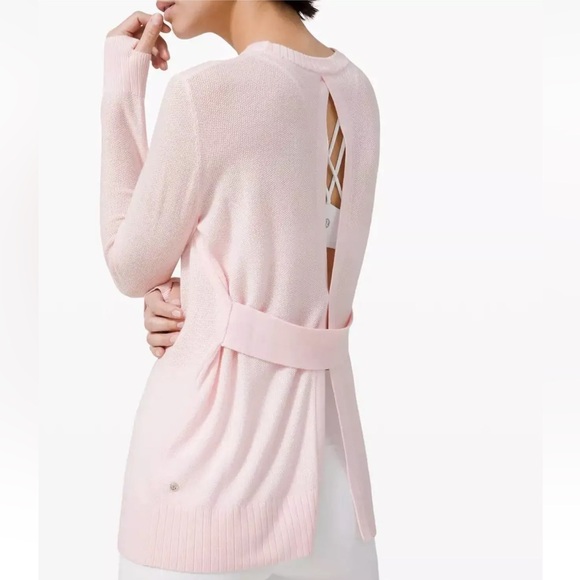 Lululemon Sincerely Yours Sweater in Pink Size 8 - Picture 1 of 16